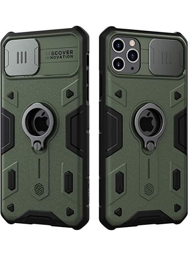 NIBEMINENT CamShield Armor Case With Ring Kick Stand For Apple iPhone 11 Pro Green - Image 3