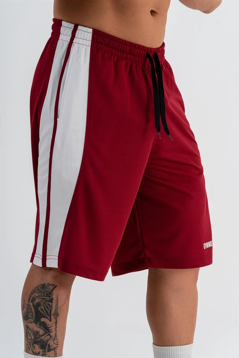 Gymwolves Men's Basketball Shorts | Burgundy | Sports Shorts |