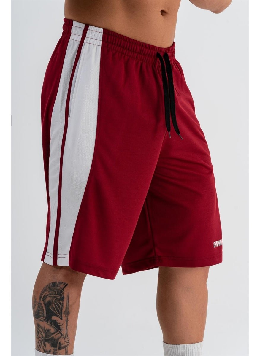 Gymwolves Men's Basketball Shorts | Burgundy | Sports Shorts |  - Image 5