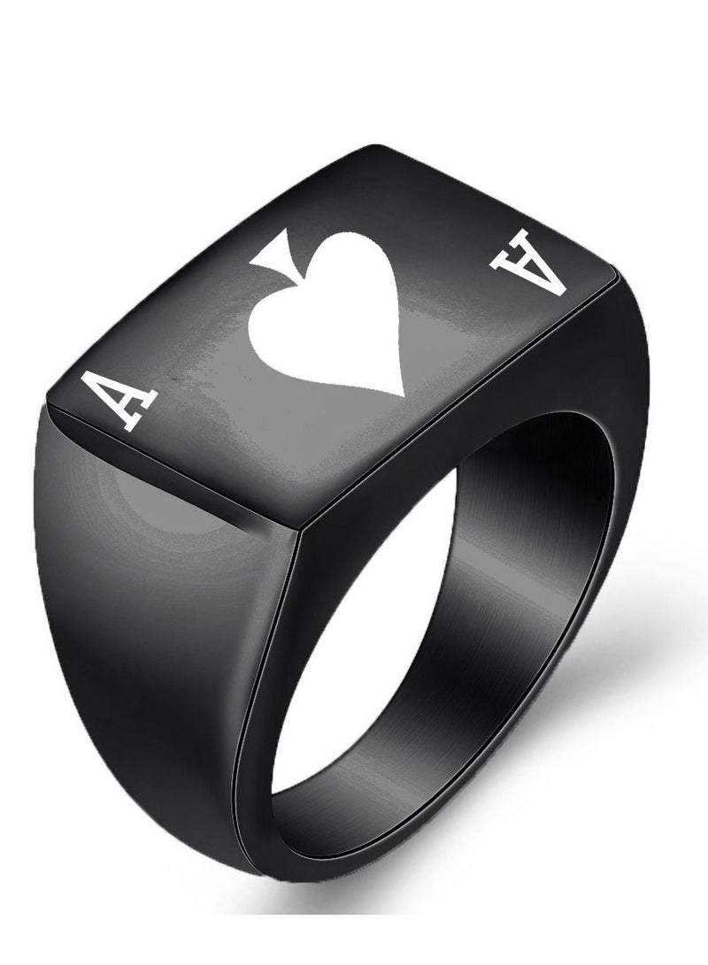 Stainless Steel Solid Polished Signet Ring