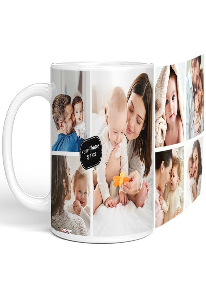KivStar Personalized Photo Mug - Custom White Ceramic Cup with Picture, Text, Quotes, Name | Gift for Birthday, Anniversary, Valentine’s Day | 325ML 01 - Image 1
