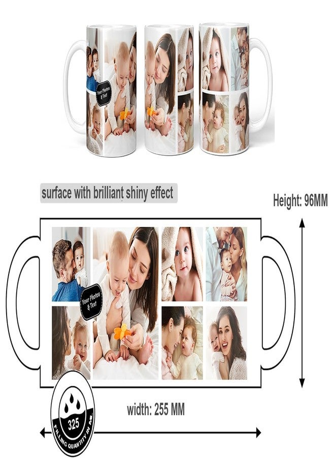 KivStar Personalized Photo Mug - Custom White Ceramic Cup with Picture, Text, Quotes, Name | Gift for Birthday, Anniversary, Valentine’s Day | 325ML 01 - Image 2