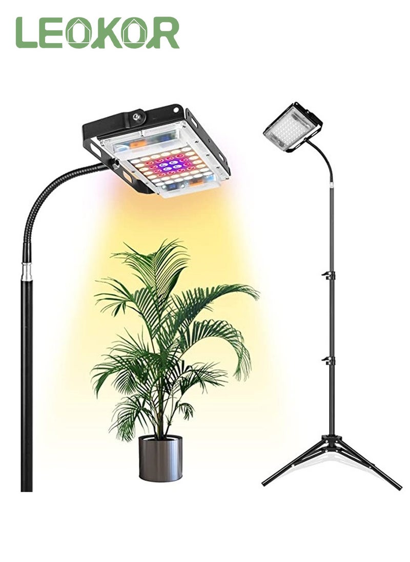 LEOKOR Grow Light with Stand Full Spectrum LED Floor Plant Light for Indoor Plants, Grow Lamp with On/Off Switch, Adjustable Tripod Stand  - Image 1