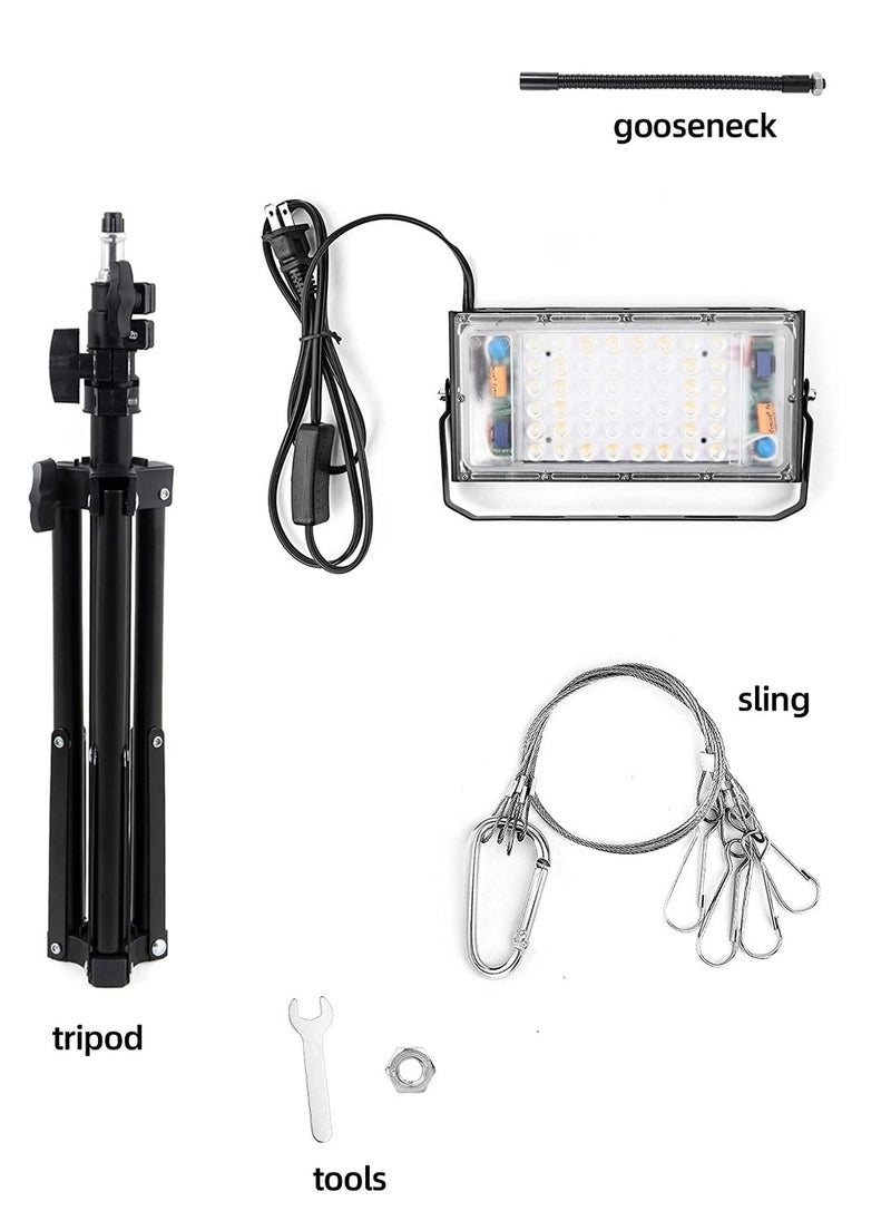 LEOKOR Grow Light with Stand Full Spectrum LED Floor Plant Light for Indoor Plants, Grow Lamp with On/Off Switch, Adjustable Tripod Stand  - Image 5