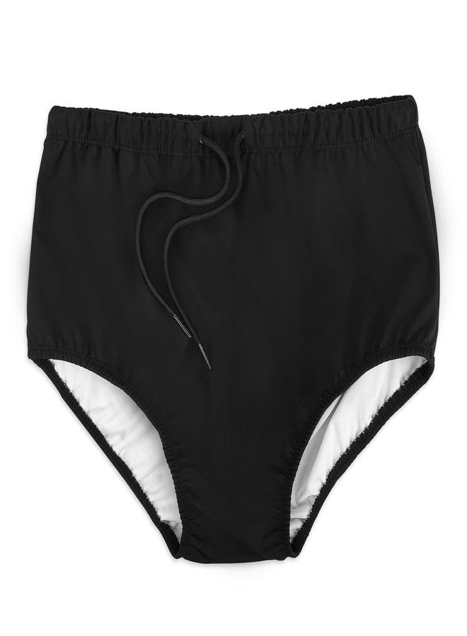 AQX Reusable Adult Swim Diapers Special Needs, Plastic Diaper Cover Leakproof, Swimmers Nappy Rubber Pant for Incontinence Protection Unisex (M, Black) - Image 1