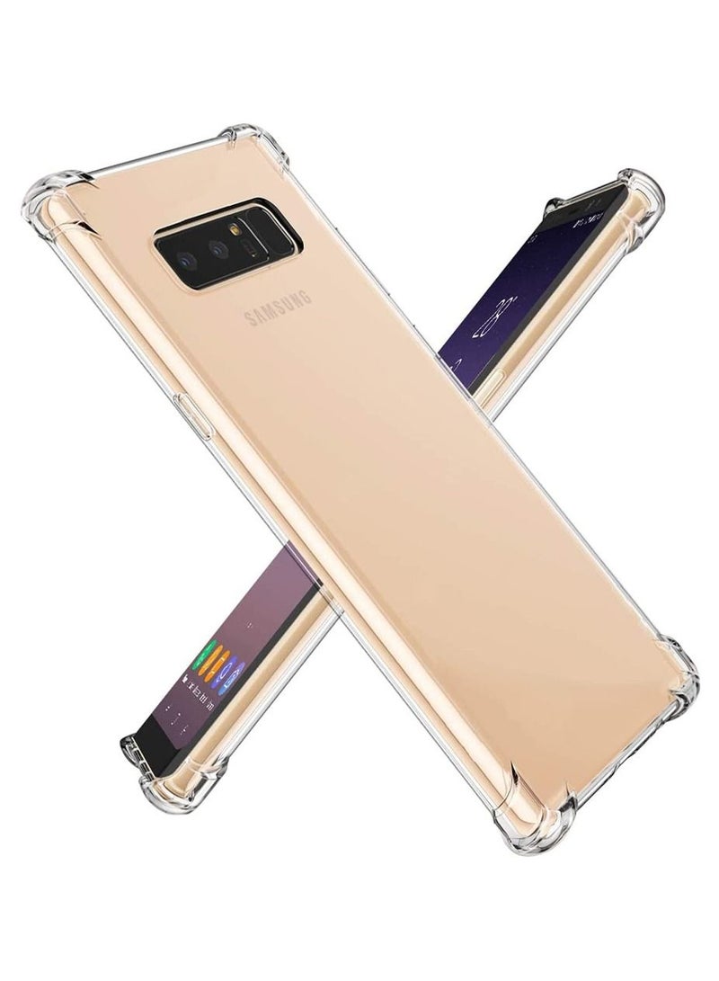فيسوس Samsung Galaxy Note 8 Crystal Clear Case Case مقاوم للصدمة ضئيل مقاوم المقاوم المقاوم المقاوم للزاوية الناعمة TPU PC الغطاء الخلفي 6.3 بوصة - Image 1