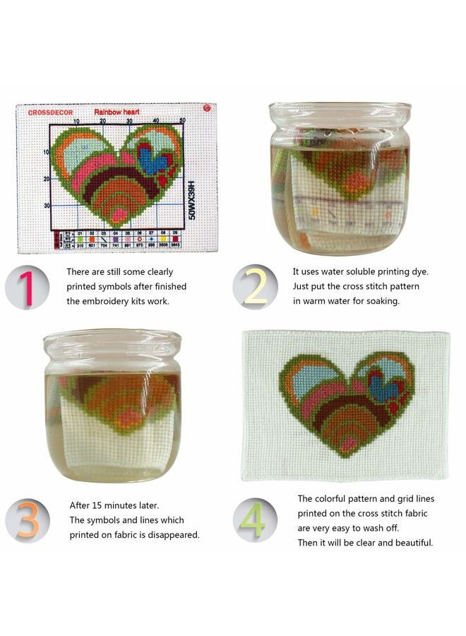 CROSSDECOR Cross Stitch Stamped Kits Quilt Pre-Printed Cross-Stitching Patterns for Beginner Kids Adults, Embroidery Crafts Needlepoint Starter Kits The Owl 9.5x13.4 inch D386-11CT- Stamped - Image 3