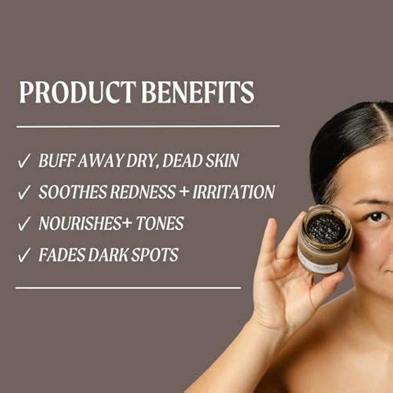 UpCircle Coffee Face Scrub - Citrus Blend For Normal + Dry Skin 100ml - Shea Butter, Coconut + Rosehip Oil - Natural, Vegan Face Exfoliator For Soft, Smooth Skin - Image 3