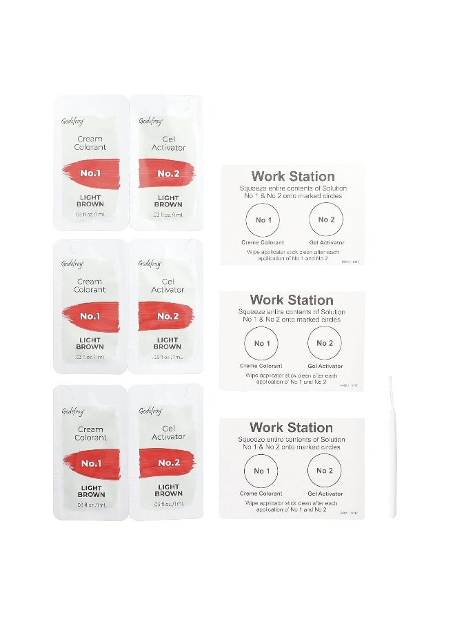 Godefroy Godefroy, Instant Eyebrow Tint™, Light Brown, 3 Application Kit  - Image 3