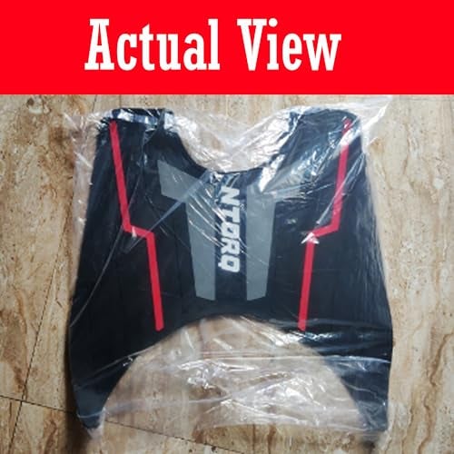 Ramanta Anti Skid Ntorq 125 Scooter Foot Mat Red Washable Rubber Scooter Anti-Slip Foot Mat Compatible for Ntorq 125, Race XP & 125 XT (1 PC, Rubber, Blck, Grey & Red Combi) - Image 4