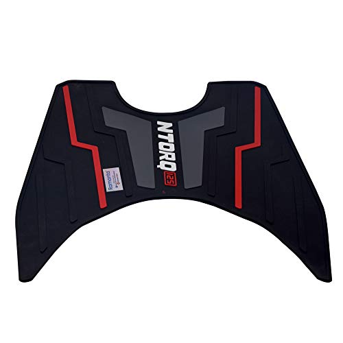Ramanta Anti Skid Ntorq 125 Scooter Foot Mat Red Washable Rubber Scooter Anti-Slip Foot Mat Compatible for Ntorq 125, Race XP & 125 XT (1 PC, Rubber, Blck, Grey & Red Combi) - Image 2