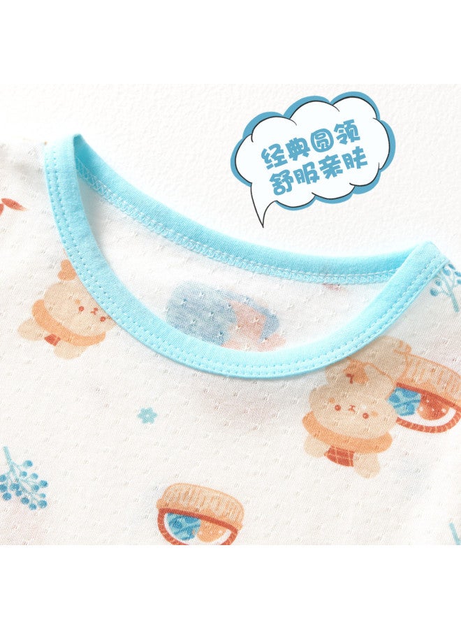 Doxiluka Newborn Baby Clothes Summer Thin Short-sleeve T-shirt Bamboo Cotton Fiber Top Infant Half-sleeve Breathable Undershirt Cartoon Print - Image 3