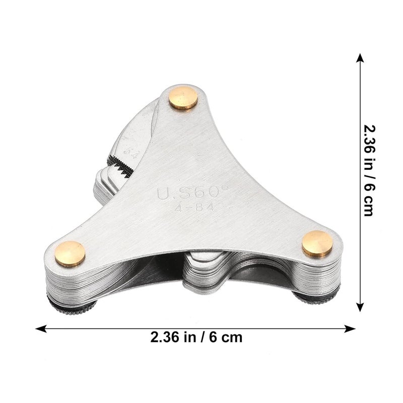 Stainless Steel American and Metric Thread Measuring Gauge 51pcs Screw Pitch Thread Plug Gage Inspection Industrial Use - Image 2