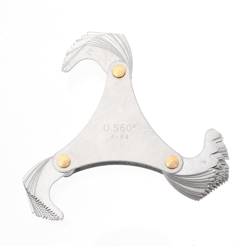 Stainless Steel American and Metric Thread Measuring Gauge 51pcs Screw Pitch Thread Plug Gage Inspection Industrial Use - Image 1