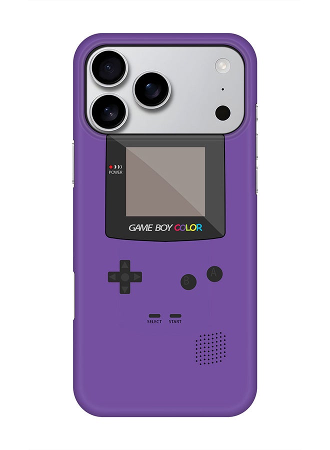 Stylizedd For iPhone 17 Pro Max,Case, [Compatible with MagSafe] Magnetic cover Slim fit Protection Matte, - Gameboy Color - Purple