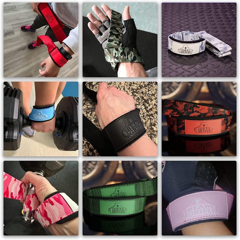 Bear Grips Lifting Straps Gym, Wrist Straps for Weightlifting, Gym Straps, Weightlifting Straps, Deadlift Straps, Weight Lifting Straps for Men, Weight Straps Lifting Women, 2 Lifting Strap Black - Image 5