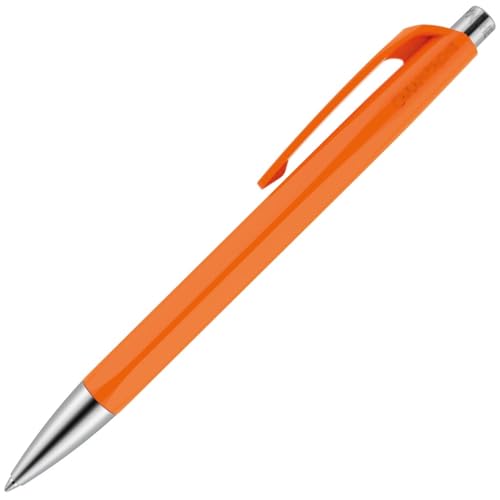 Caran d'Ache Caran Dache Ballpoint Pen, Orange, with SwissRide Blue Medium Cartridge - Image 4
