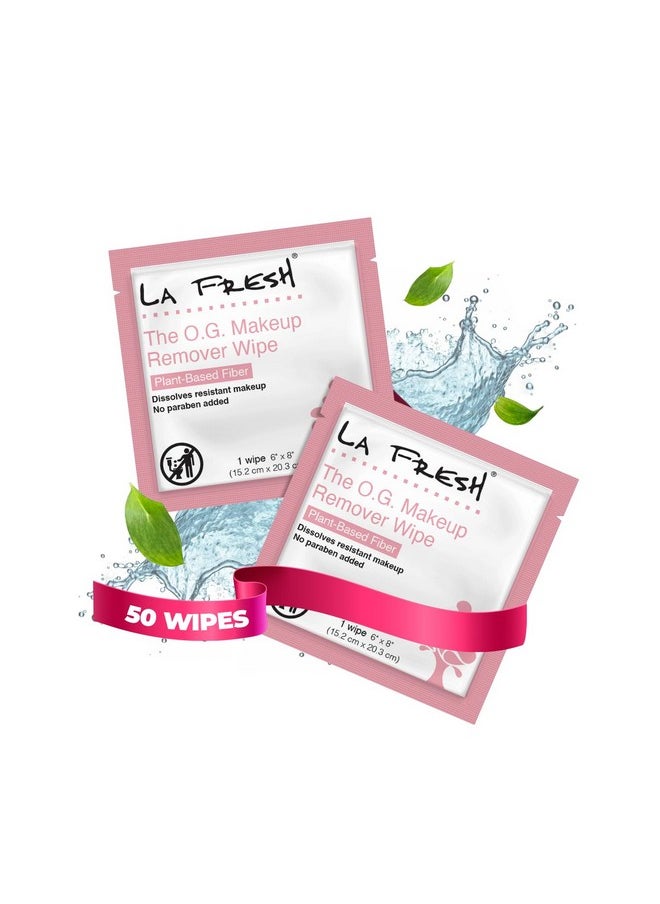 LA FRESH La Fresh Makeup Removal Facial Cleansing Wipes, Waterproof, 50 Count - Skin Care Travel Essentials  - Image 1