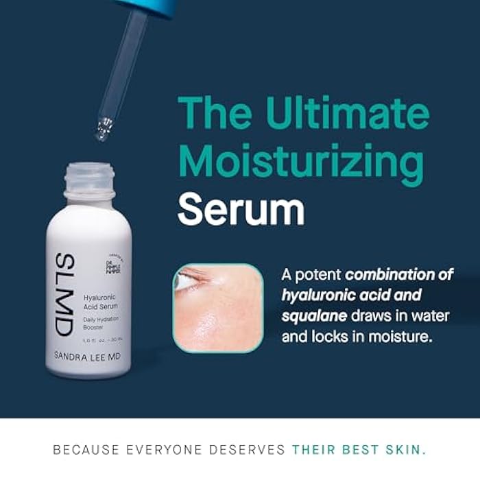 SLMD by Dr. Pimple Popper - Hyaluronic Acid Serum 1.0 fl. oz, Daily Hydration Booster with Squalane for Smooth, Dewy Skin – Lightweight, Fast-Absorbing Face Moisture for All Skin Types - Image 2