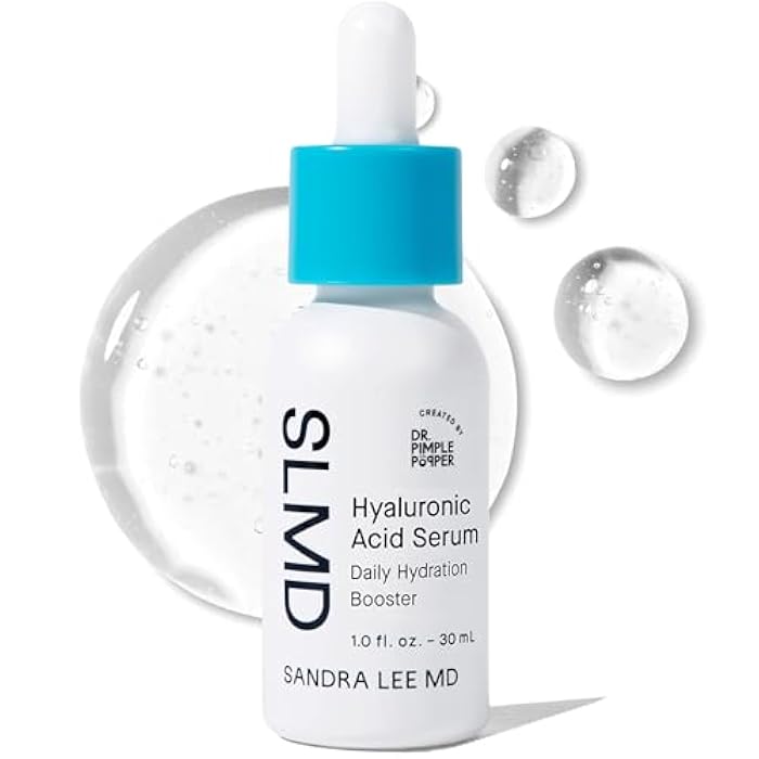 SLMD by Dr. Pimple Popper - Hyaluronic Acid Serum 1.0 fl. oz, Daily Hydration Booster with Squalane for Smooth, Dewy Skin – Lightweight, Fast-Absorbing Face Moisture for All Skin Types - Image 1