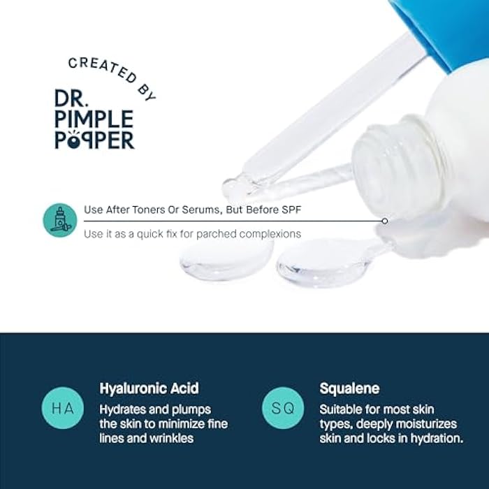 SLMD by Dr. Pimple Popper - Hyaluronic Acid Serum 1.0 fl. oz, Daily Hydration Booster with Squalane for Smooth, Dewy Skin – Lightweight, Fast-Absorbing Face Moisture for All Skin Types - Image 4