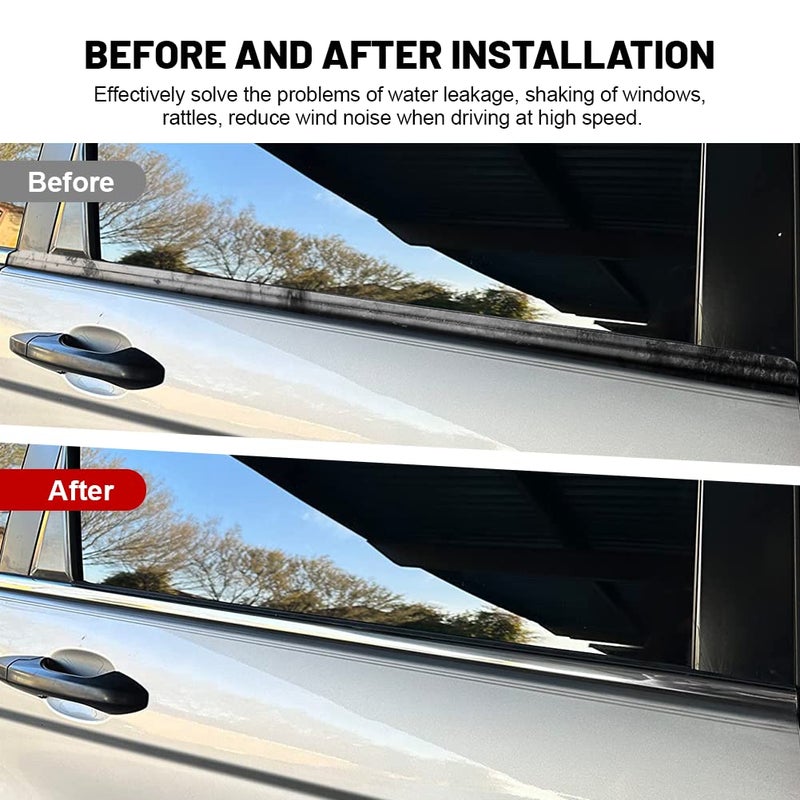 GZYF Auto Window Seal Weather Stripping, 4PCS Window Moulding Trim Seal Belt Weather Strip for Honda Accord 2008-2012, 4-Door Sedan,Replaces#72410-TA0-A01 72450-TA0-A01 72910-TA0-A01 72950-TA0-A01 - Image 5