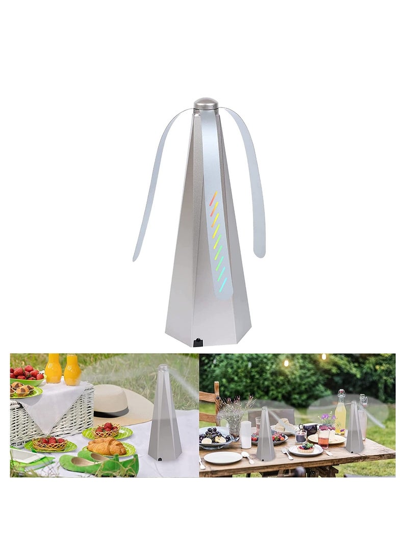 Fly Fan for Tables Fly Repellent Fan Insects Portable Automation Food Fan Mini Picnic Drive Table Fan for Outdoor Indoor Keep Flies or Bug Away from Your Food and Your Family  - Image 1