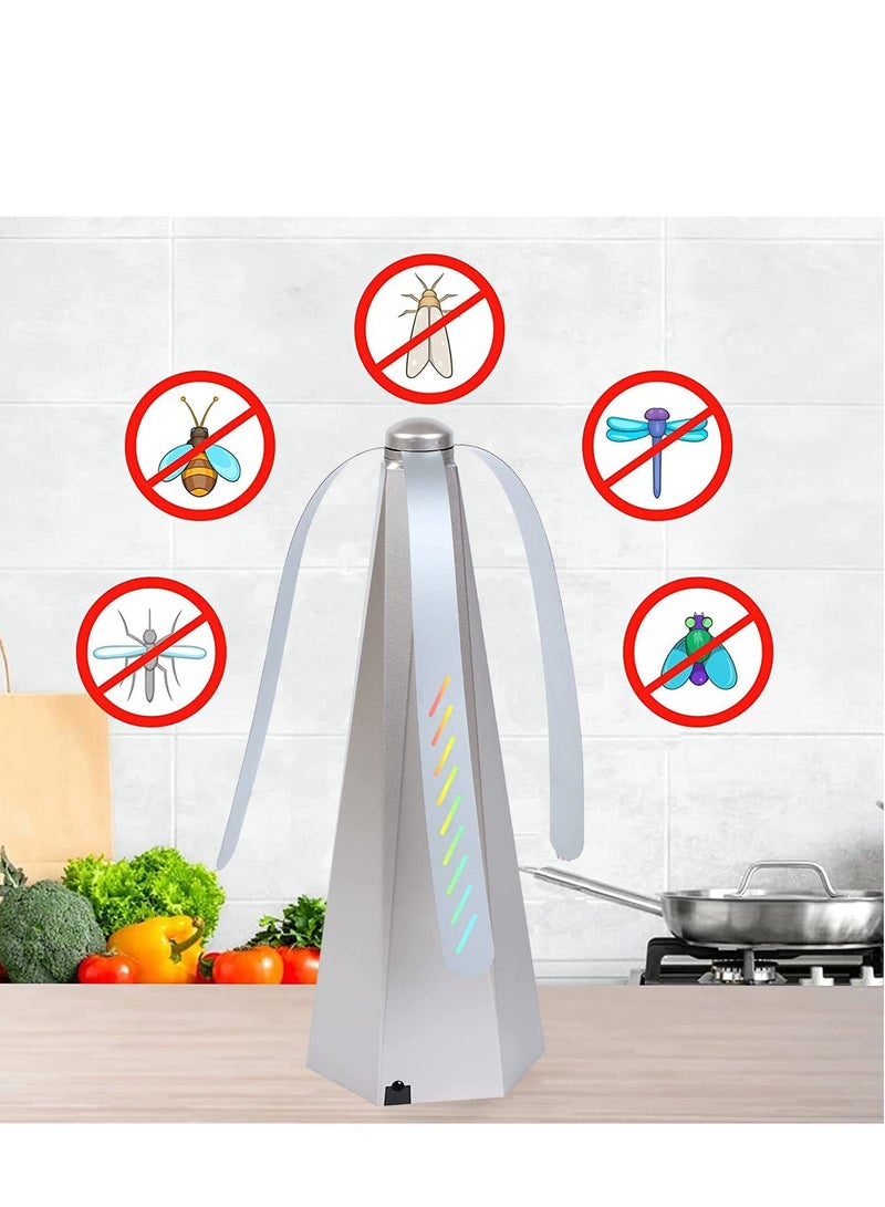 Fly Fan for Tables Fly Repellent Fan Insects Portable Automation Food Fan Mini Picnic Drive Table Fan for Outdoor Indoor Keep Flies or Bug Away from Your Food and Your Family  - Image 3