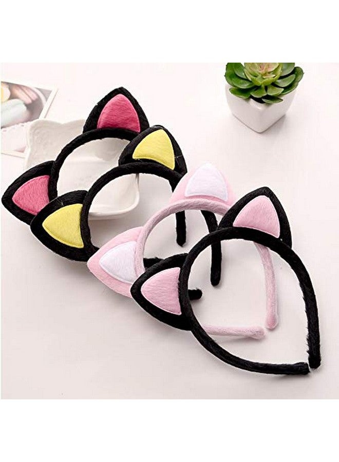 VANTOBEST 2Pcs Lovely Cute Cat Ears Plush Cloth Headband Headwear Head Wrap Hairband Hair Bands Hair Hoops Suitable For Cosplay Holiday Party (Random Color) - Image 4