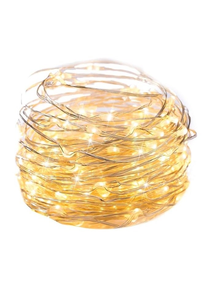 Generic Fairy Lights Plug in, 33Ft 100 LEDs Waterproof Silver Wire Firefly Lights, Adaptor Included, Starry String Lights for Wedding Indoor Outdoor  Patio Garden Decoration  - Image 1