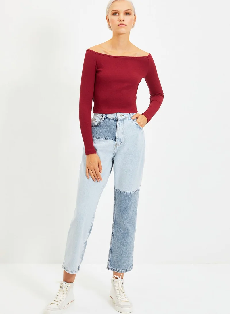 trendyol Bardot Knitted Top