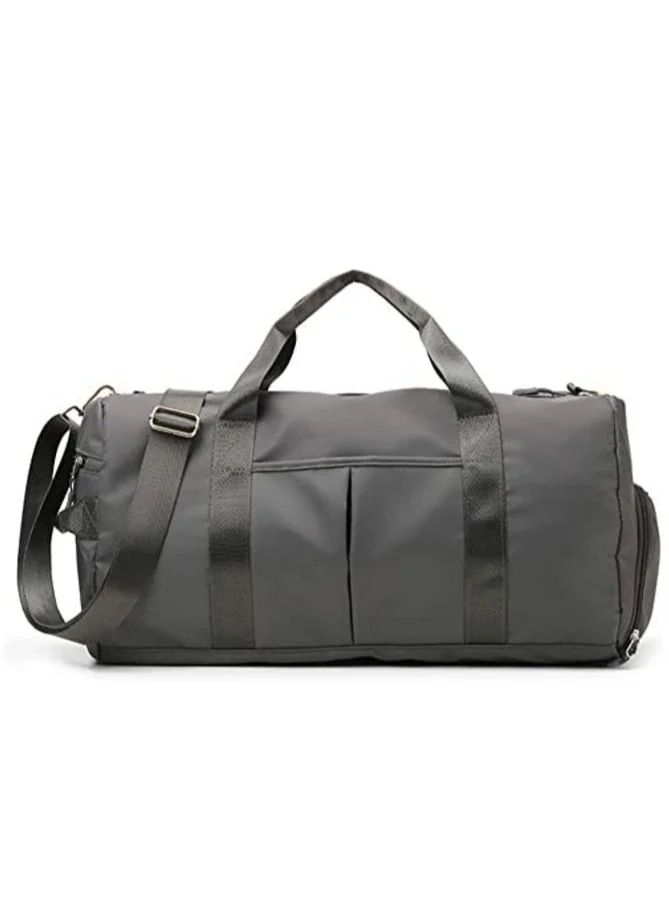 ماهمير حقيبة رياضية بحجرة أحذية ، حقيبة رياضية بجيب مقاوم للماء للمناشف الرطبة ، حقيبة دفل للسفر للرجال والنساء من MahMir (رمادي)