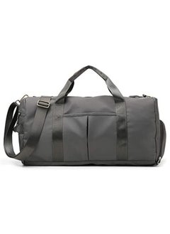 MahMir Gym Bag with Shoes Compartment, Sports Bag with Waterproof Pocket for Wet Towels, Travel Duffel Bag for Men and Women by MahMir Grey  - Image 1