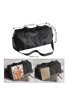 MahMir Gym Bag with Shoes Compartment, Sports Bag with Waterproof Pocket for Wet Towels, Travel Duffel Bag for Men and Women by MahMir Grey  - Image 3