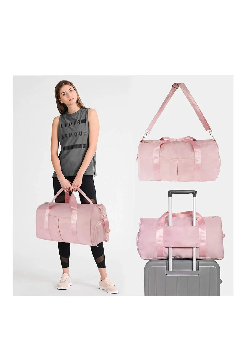 Mahmir Grey Gym Bag with Shoes Compartment, Sports Bag with Waterproof Pocket for Wet Towels, Travel Duffel Bag for Men and Women by MahMir Grey  | Best Price UAE