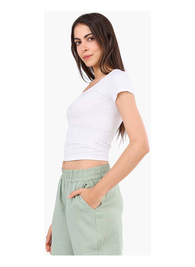 Clue Round Neck Cropped Top  - Image 2