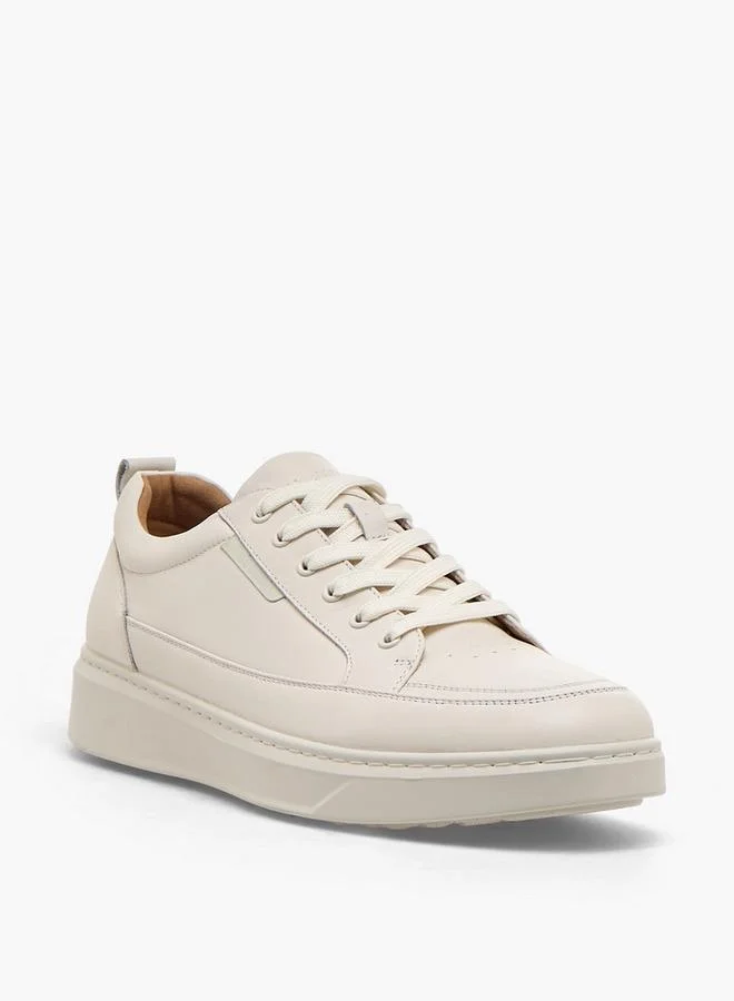 Duchini Men Lace-Up Leather Ankle Sneakers