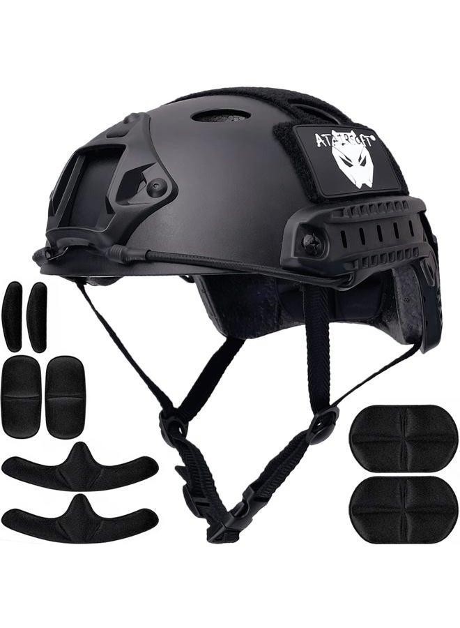 ATAIRSOFT PJ Type Tactical Paintball Airsoft Fast Helmet Black - Image 1