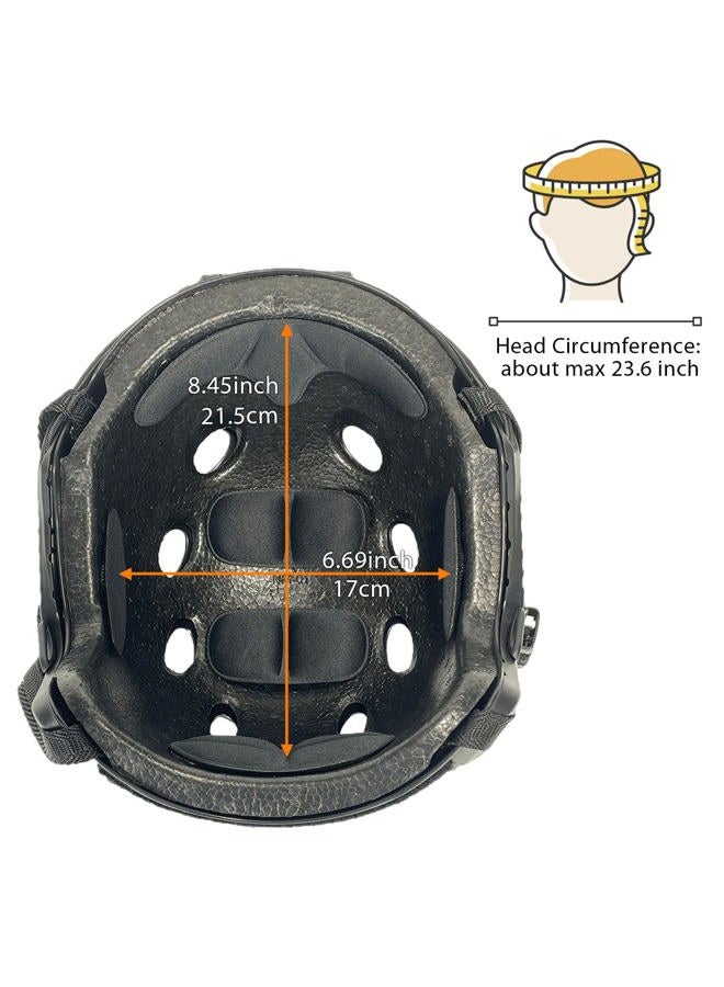 ATAIRSOFT PJ Type Tactical Paintball Airsoft Fast Helmet Black - Image 2