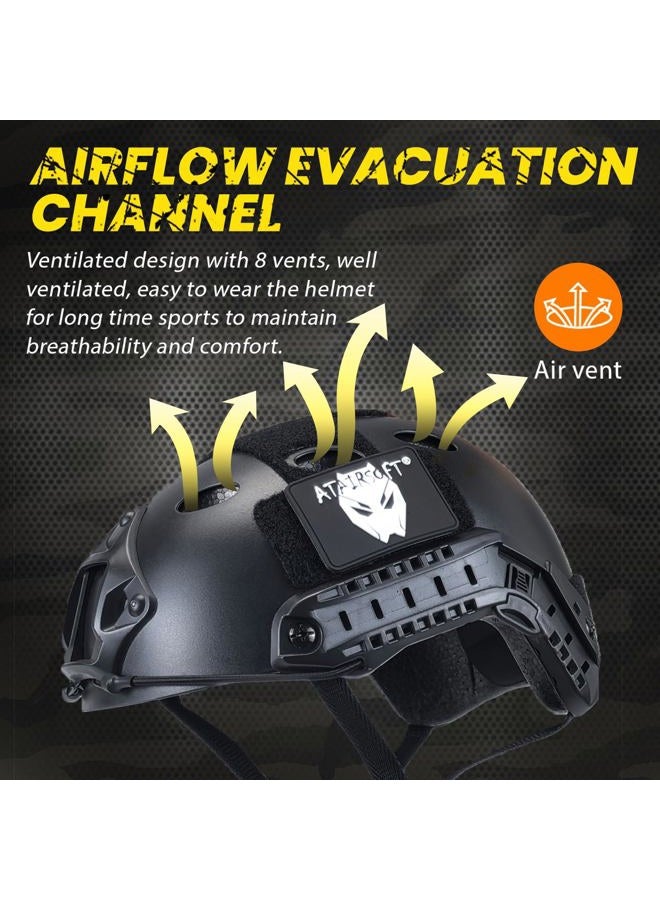 ATAIRSOFT PJ Type Tactical Paintball Airsoft Fast Helmet Black - Image 4