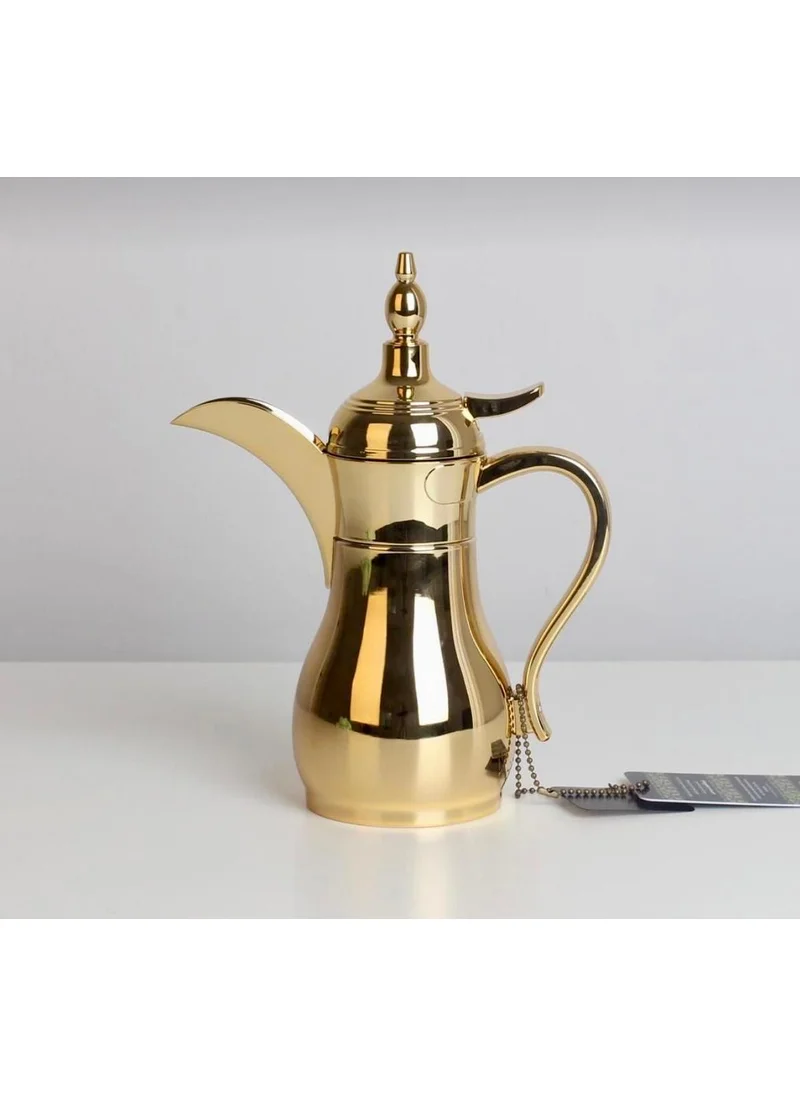 كويزيرا Gold Stainless Steel Coffee Server – 800ml Arabic Coffee Pot – Elegant Majlis & Gifting Essentials