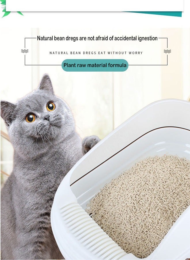 زي سي إم - هابي عبوتان من فضلات القطط المصنوعة من التوفو الطبيعي الناعم المعطر القابل للتحلل الحيوي والممتص للماء بوزن 4.4 كجم (النكهة الأصلية) - Image 3