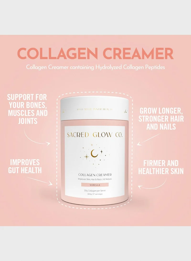 SACRED GLOW CO. Collagen Creamer - Natural Vanilla Flavour (17 Servings)