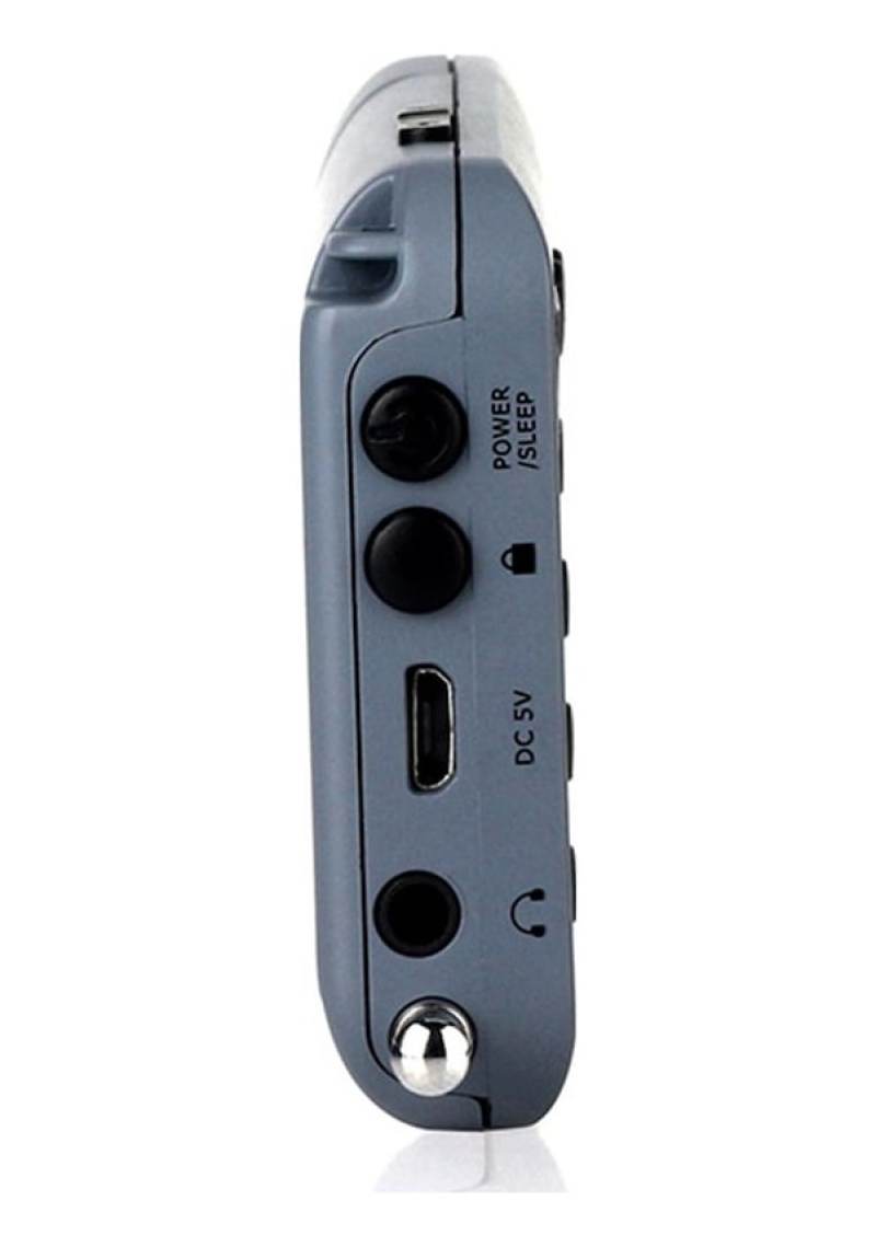 Portable Radio Speaker: 2 Band Radio, Compact Portable Design, Sleek Grey Finish - Mini External Speaker for Travel, Outdoor Activities and On-the-go Use - Image 4