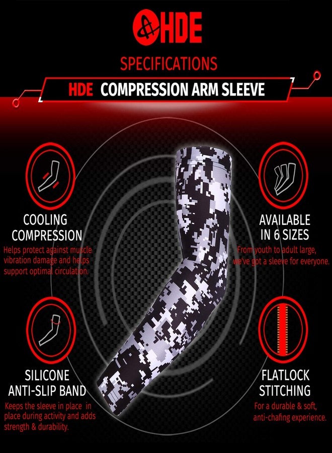 HDE Arm Compression Sleeves for Kids Basketball Shooting Sleeve Youth Sports Cooling Sun Protection Football Baseball 1 Pair, Black, M - Image 3
