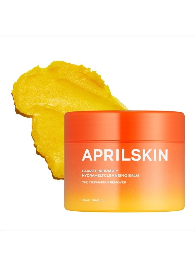 APRILSKIN بلسم تنظيف هيدرو ميلت من كاروتين IPMP، 3.04 أونصة سائلة، غير كوميدوغيني، زيت قشر الجريب فروت، O-Cymen-5-Ol يساعد في تقليل الرؤوس السوداء والبثور، للبشرة الحساسة والدهنية، العناية بالبشرة الكورية - Image 1