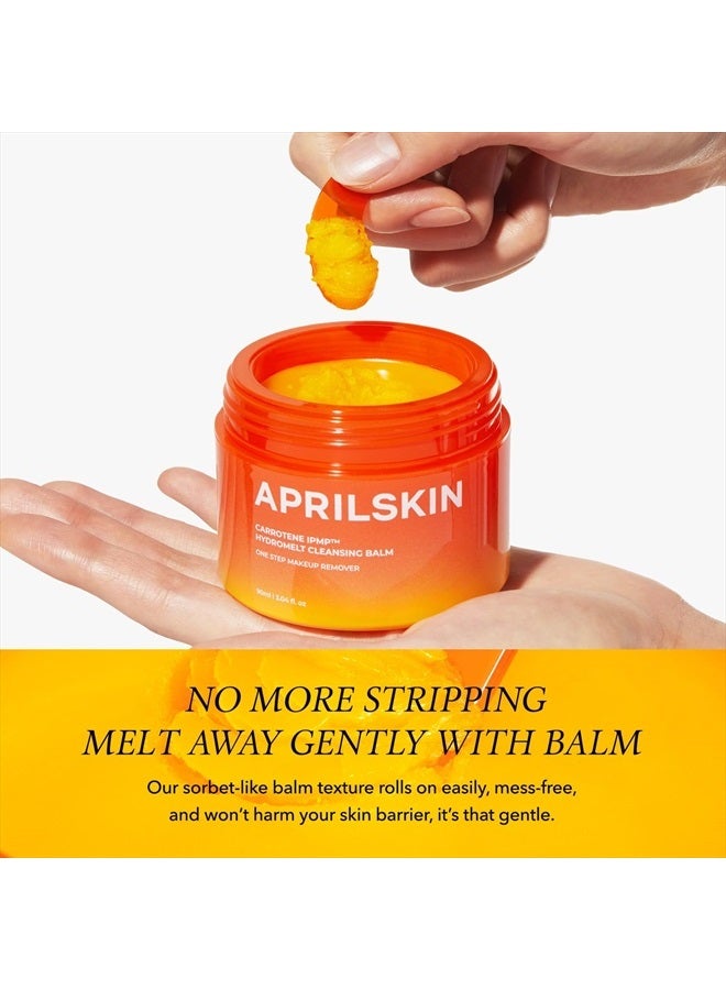 APRILSKIN بلسم تنظيف هيدرو ميلت من كاروتين IPMP، 3.04 أونصة سائلة، غير كوميدوغيني، زيت قشر الجريب فروت، O-Cymen-5-Ol يساعد في تقليل الرؤوس السوداء والبثور، للبشرة الحساسة والدهنية، العناية بالبشرة الكورية - Image 3