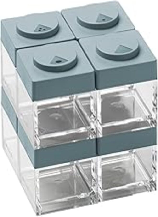 OMADA Brickstore set 8 Canister - 0,1 lt Capacity - Vintage Light Blue 