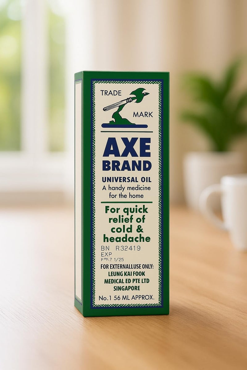 imported Axe oil 56ml, Singapore, imported,Original Medicated Pain Relief Oil from Singapore | For Headache, Cold, Muscle Pain, Stomach Discomfort, Travel Sickness | Fast Absorption, Herbal Formula - Image 2
