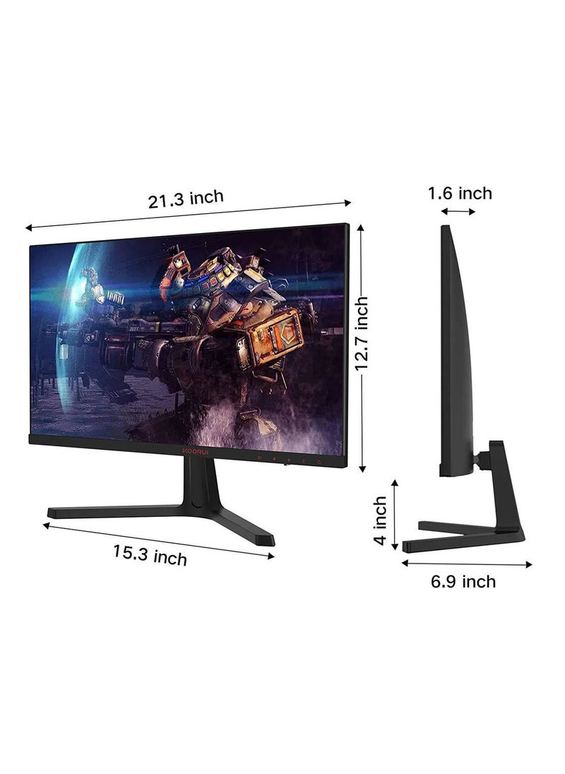KOORUI - 24 inch VA FHD Gaming Monitor, 165Hz Refresh Rate, 16:9 Aspect Ratio, 1ms Response Time, G-Sync&FreeSync Technology, 85% DCI-P3 Color Gamut, VESA Compatible, DP1.2 / HDMI1.4 x2, Black | 24E4 - Image 1